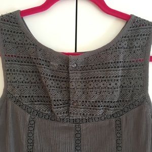 Warm grey tunic style top